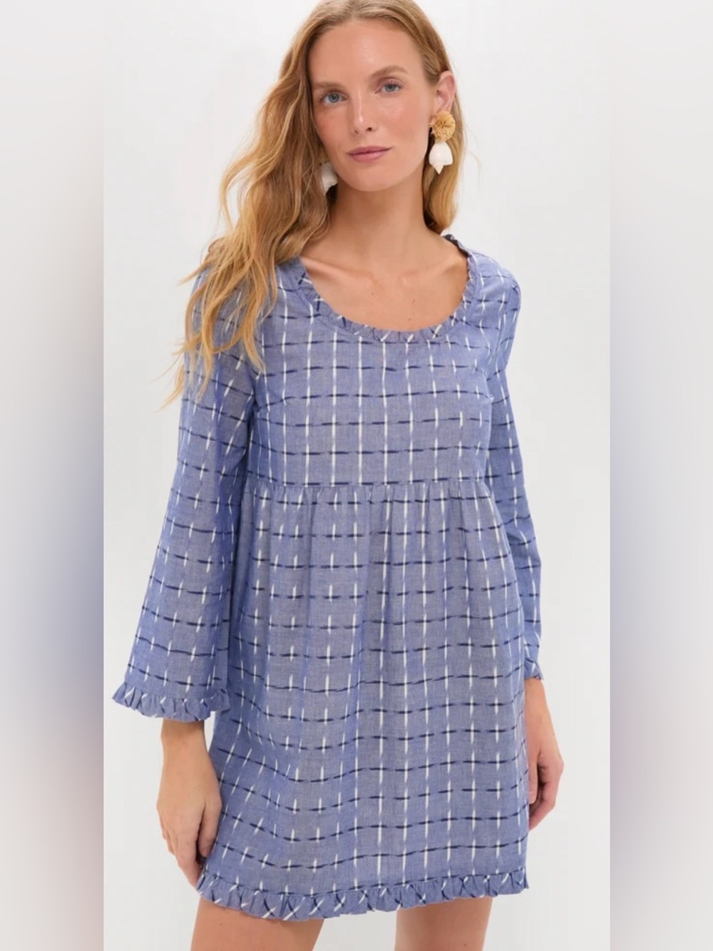 Tuckernuck Clara Azure Ikat Blue Size Medium Cotton